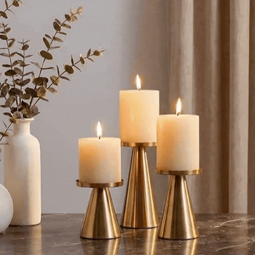 Conjunto Castiçal Nórdico 3 pçs | Bellavela