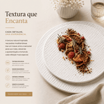 Belluno Bianco™ | Prato Cerâmico Branco Fosco para Mesa Posta Sofisticada