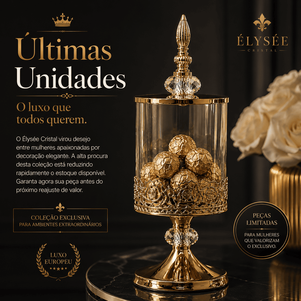 Élysée Cristal™ | Decoração Luxuosa Digna de Revista