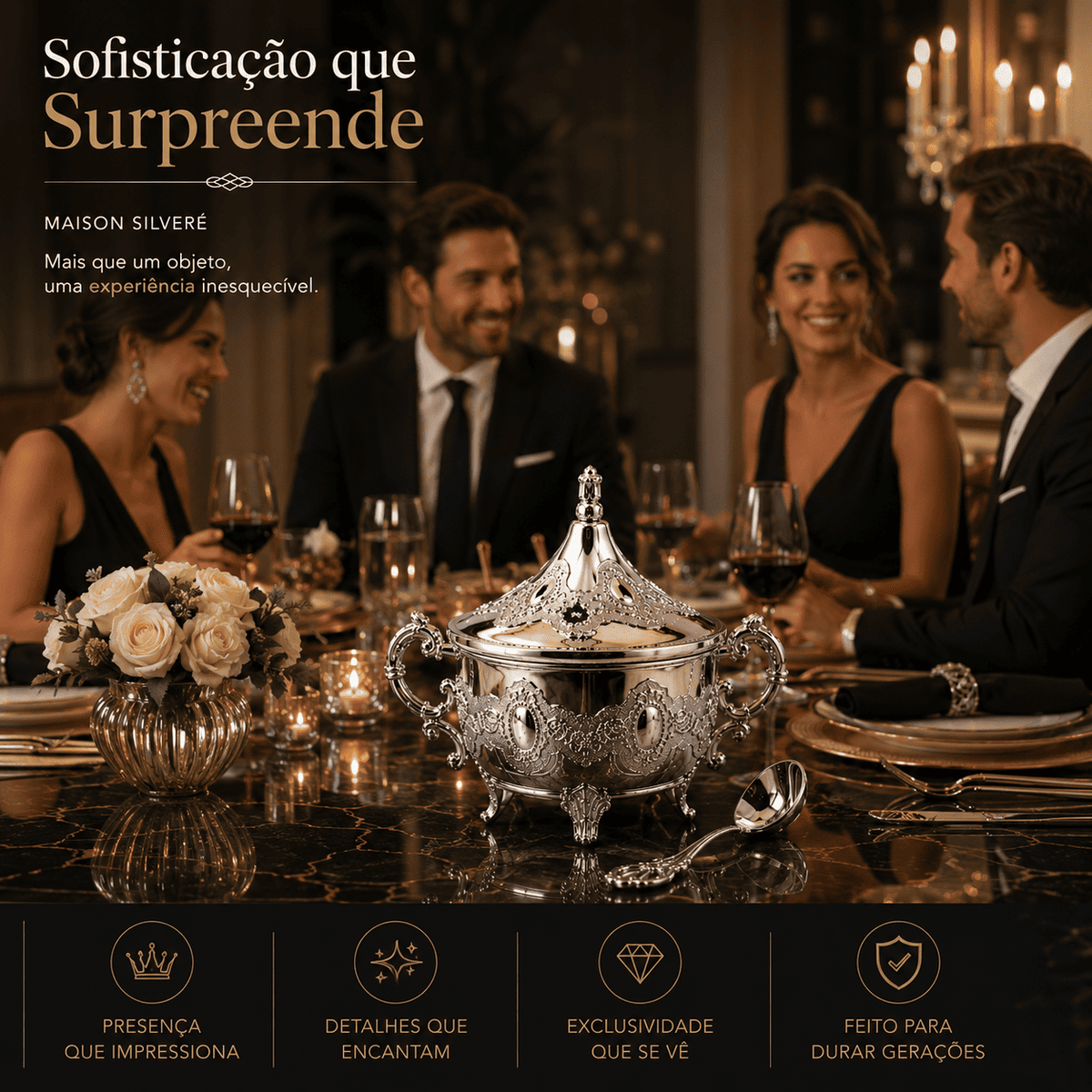 Maison Silveré™ — sofisticação luminosa para casas que valorizam detalhes atemporais.