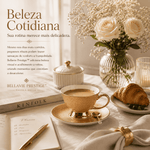 Bellavie Prestige™ | Xícara Premium Inspirada nos Cafés Europeus com Acabamento Dourado Elegante
