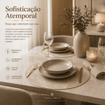 Lumierre Placemat Elegância em Sousplat Dourado