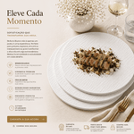 Belluno Bianco™ | Prato Cerâmico Branco Fosco para Mesa Posta Sofisticada