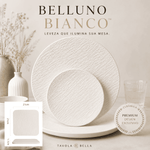 Belluno Bianco™ | Prato Cerâmico Branco Fosco para Mesa Posta Sofisticada