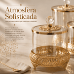 Pote de Vidro Luxuoso Estilo Europeu para Doces | Pote de Armazenamento Sofisticado |Lumière D'or