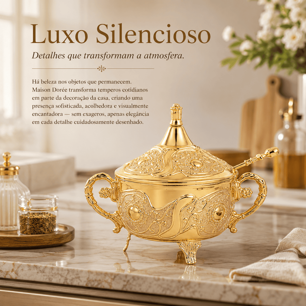 Maison Dorée™ | Elegância Clássica Para Mesas Memoráveis